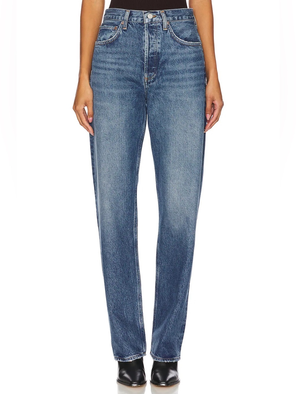 Agolde Kelly Jean Essence Blue Denim Jeans Size 30 Straight Leg